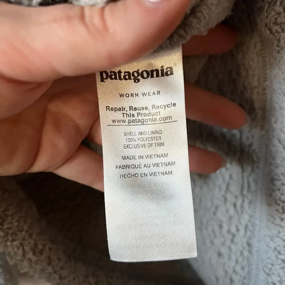 Patagonia Los Gatos Light Gray 1/4 Zip Sherpa Pullover Size Large - Picture 6 of 6